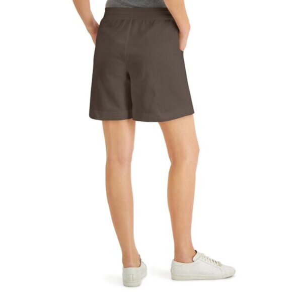 Karen Scott Pull-On Stretchy Elastic Waist Knit Casual Brown Shorts NWT - Picture 2 of 6